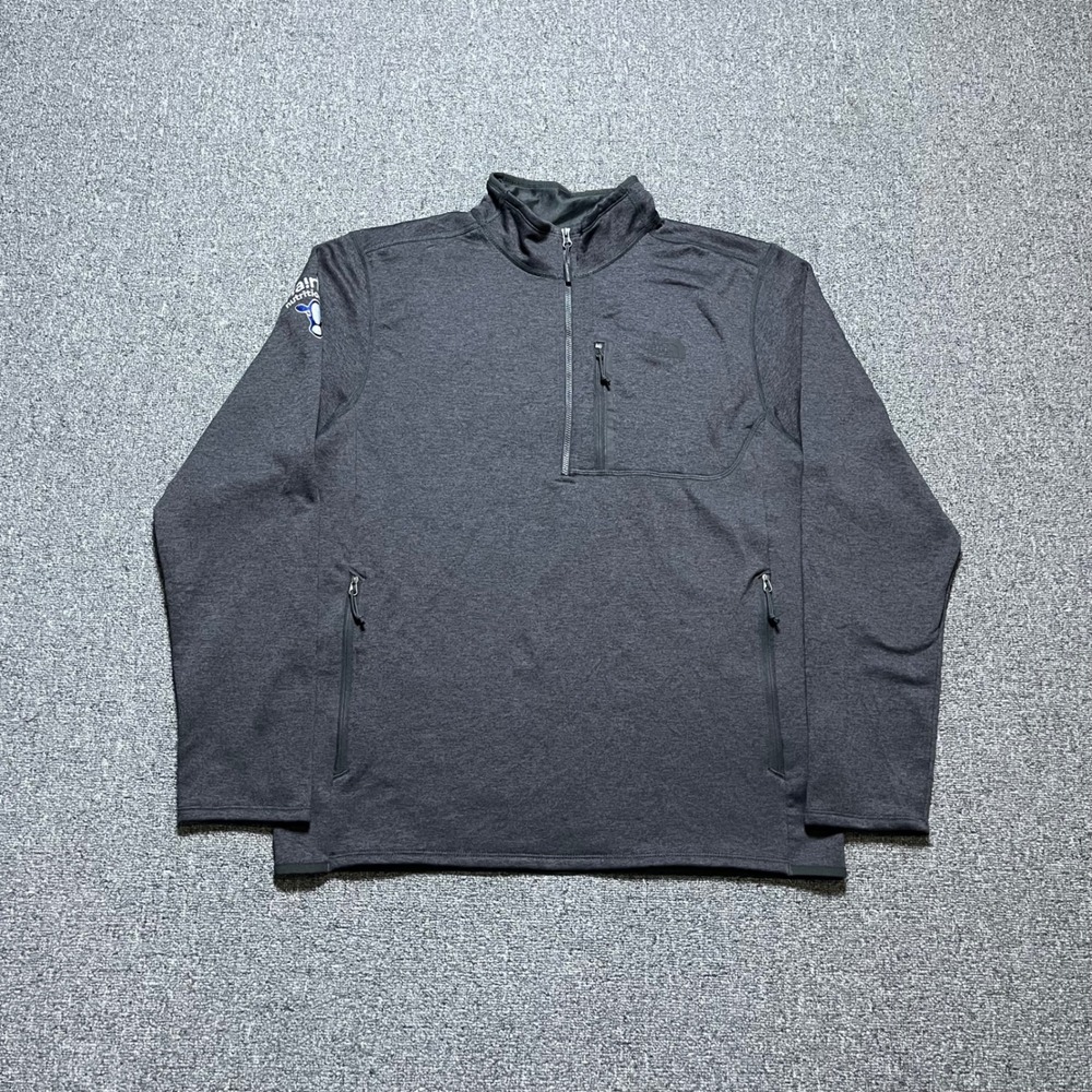The North Face Pullover Size L Gray Fairlife Nutrition 1/4 Zip Fleece Jacket